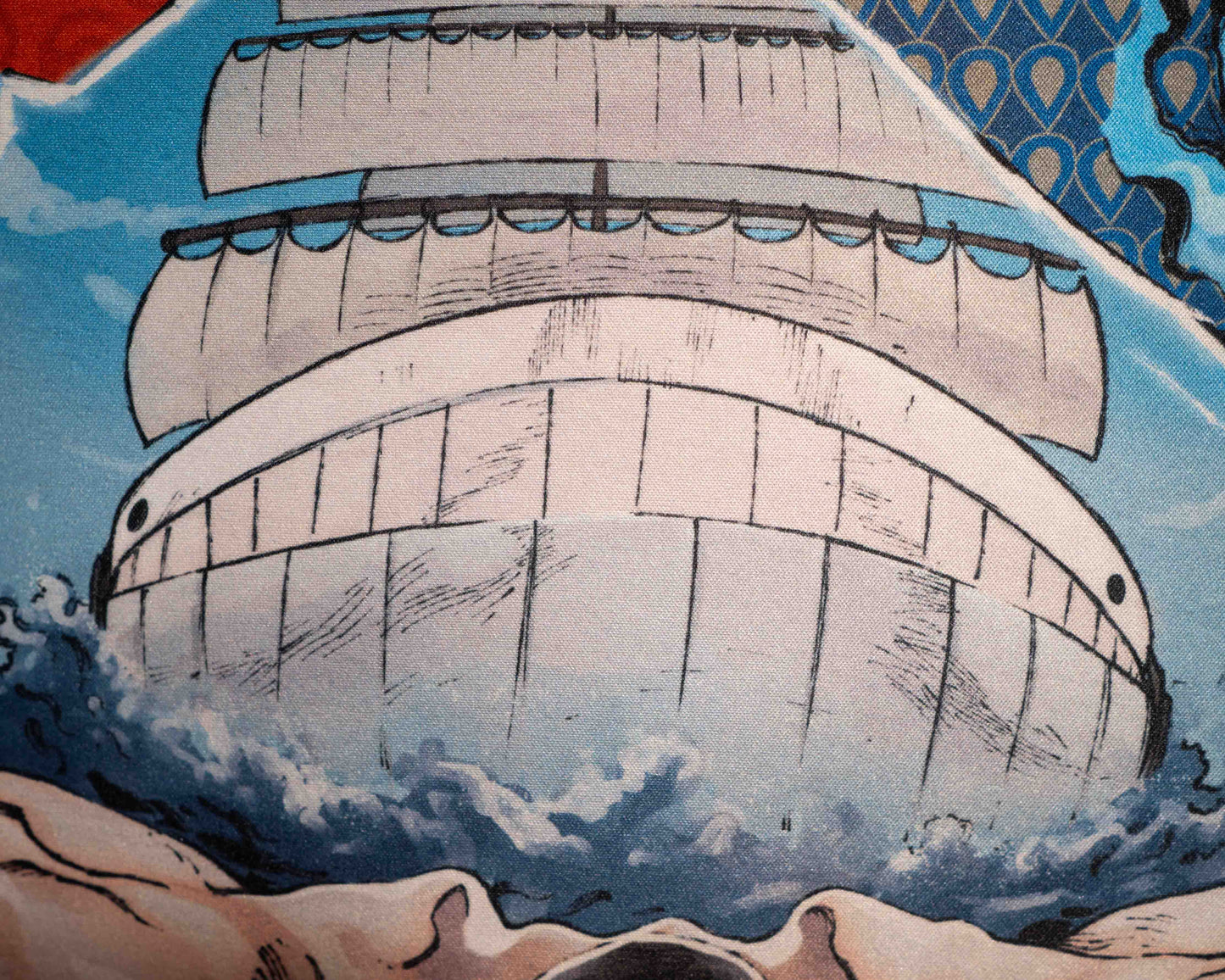 close up image of a ship that looks like a whale