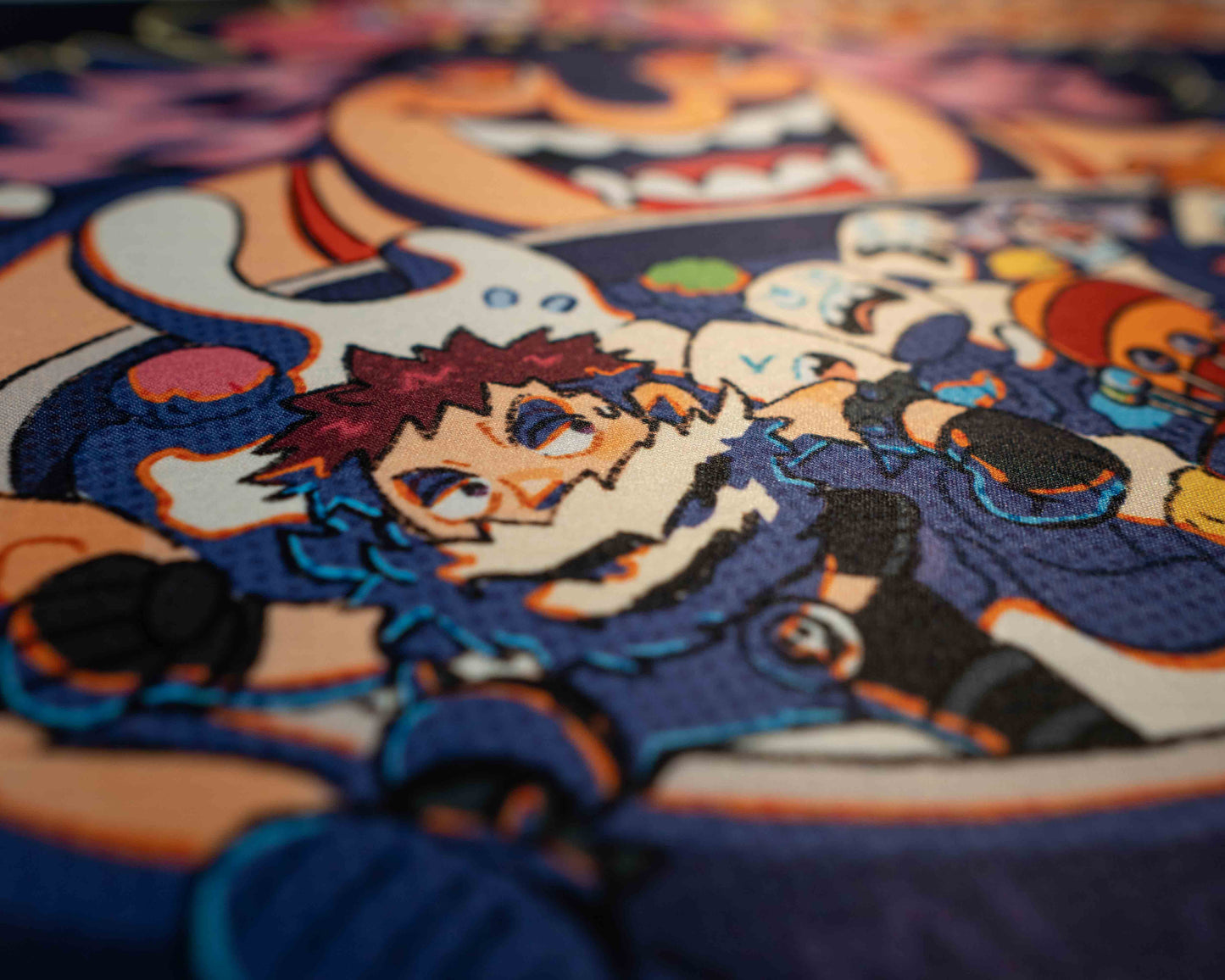closeup of a cartoonish rendition of a character hurriedly jumping out of a cereal bowl