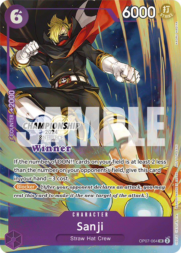 Sanji [OP07-064] Championship 2024 Winner Pack Sep-Oct