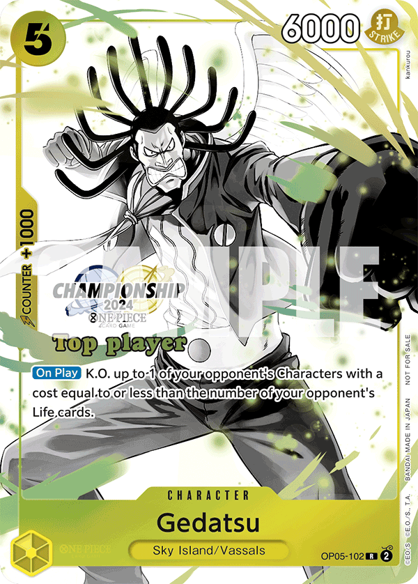 Gedatsu [OP05-102] Championship 2024 Top Players Pack Dec-Jan