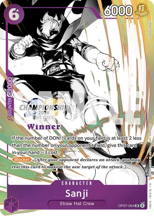 Sanji [OP07-064] Championship 2024 Winner Pack Dec-Jan