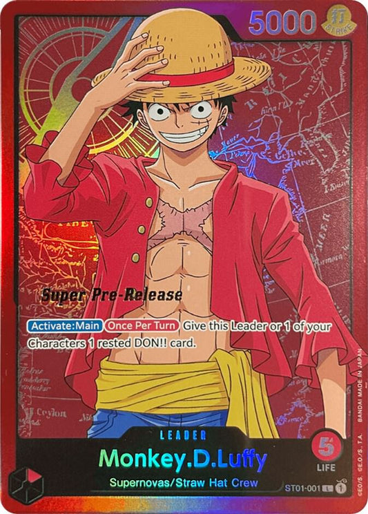 Monkey.D.Luffy [ST01-001] Starter Deck 01 - Straw Hat Crew - Super Pre-Release