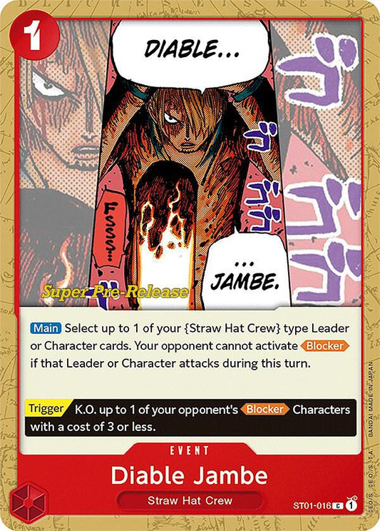 Diable Jambe [ST01-016] Starter Deck 01 - Straw Hat Crew - Super Pre-Release