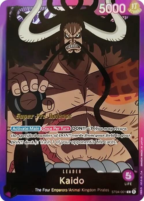 Kaido [ST04-001] Starter Deck 04 - Animal Kingdom Pirates - Super Pre-Release