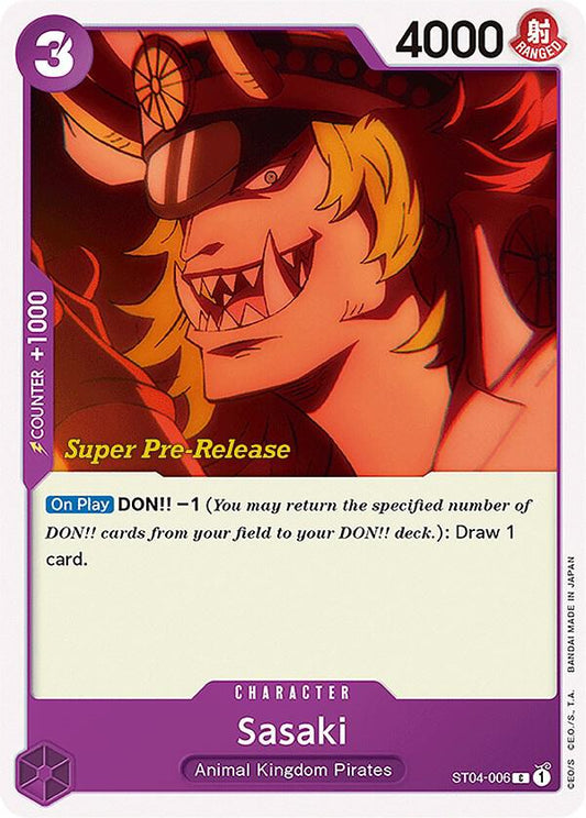 Sasaki [ST04-006] Starter Deck 04 - Animal Kingdom Pirates - Super Pre-Release