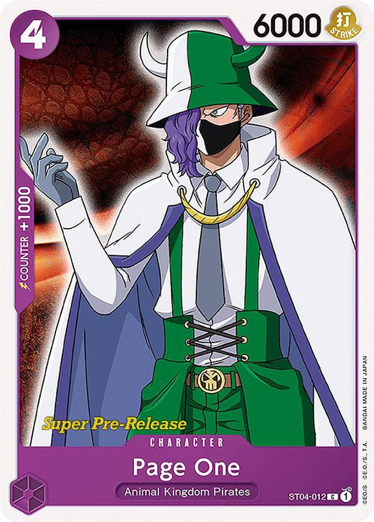 Page One [ST04-012] Starter Deck 04 - Animal Kingdom Pirates - Super Pre-Release