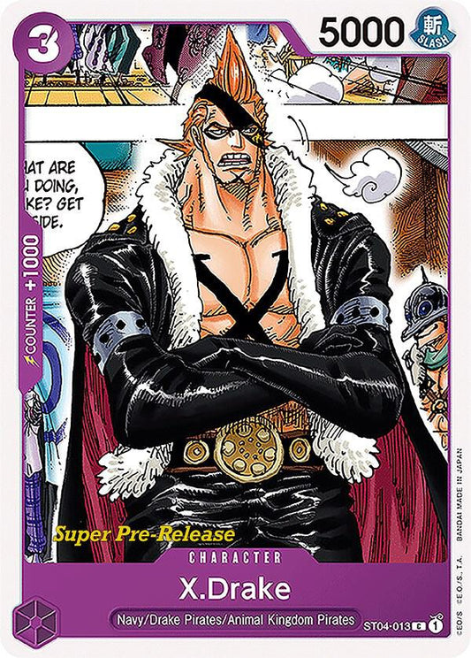 X.Drake [ST04-013] Starter Deck 04 - Animal Kingdom Pirates - Super Pre-Release