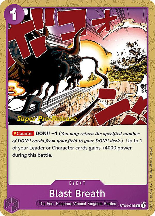 Blast Breath [ST04-016] Starter Deck 04 - Animal Kingdom Pirates - Super Pre-Release