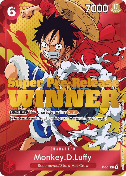 Monkey.D.Luffy [P-001] Super Pre-Release Promo Winner