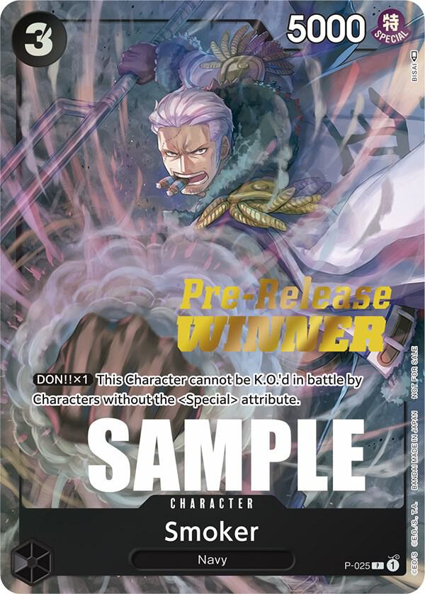 Smoker [P-025] OP02 Paramount War - Pre-release Promo Winner