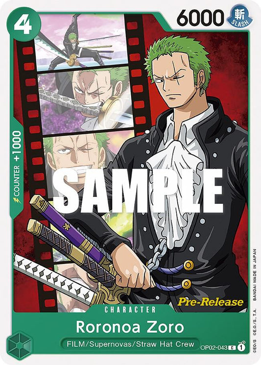 Roronoa Zoro [OP02-043] OP02 Paramount War - Pre-release Pack