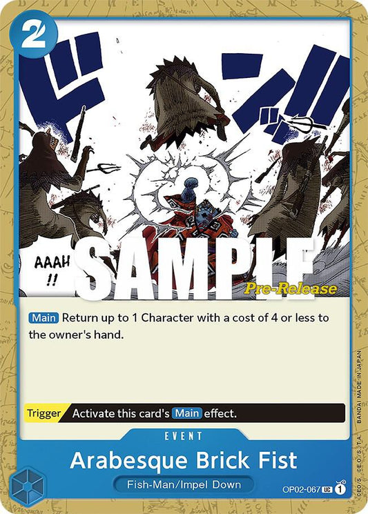 Arabesque Brick Fist [OP02-067] OP02 Paramount War - Pre-release Pack
