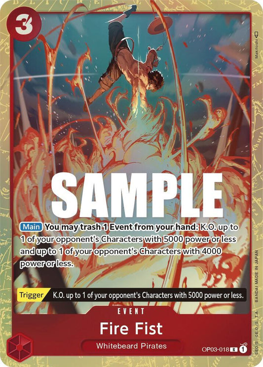 Fire Fist (Parallel Alternate Art) [OP03-018] OP03  - Pillars of Strength