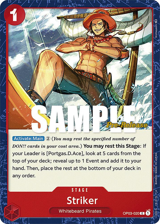 Striker [OP03-020] OP03 Pillars of Strength - Pre-release Pack