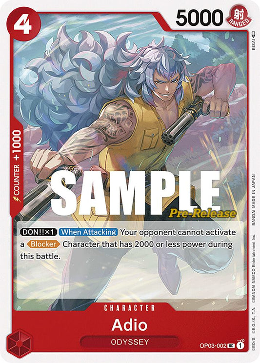 Adio [OP03-002] OP03 Pillars of Strength - Pre-release Pack