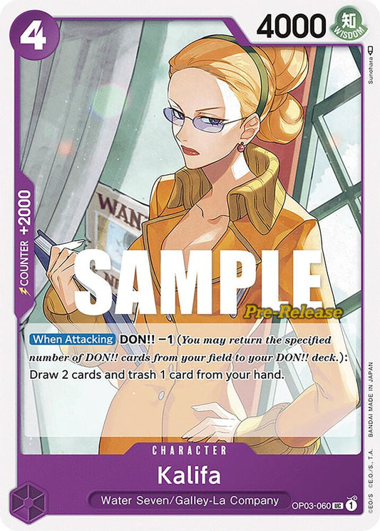 Kalifa [OP03-060] OP03 Pillars of Strength - Pre-release Pack