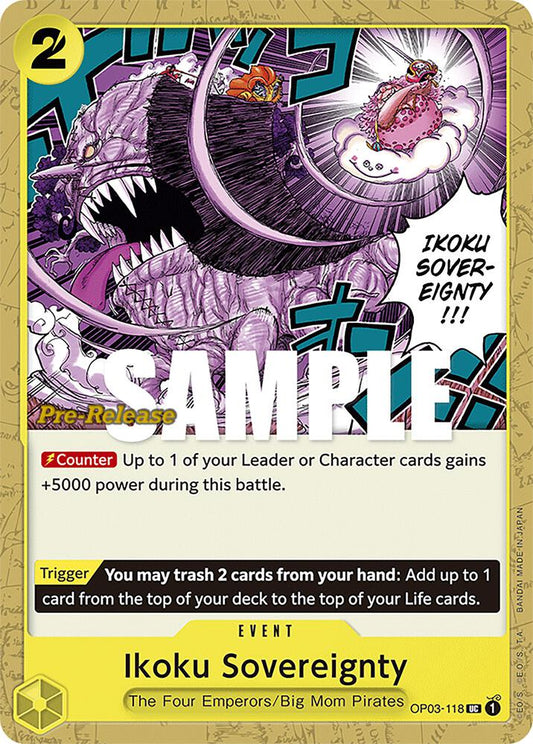 Ikoku Sovereignty [OP03-118] OP03 Pillars of Strength - Pre-release Pack