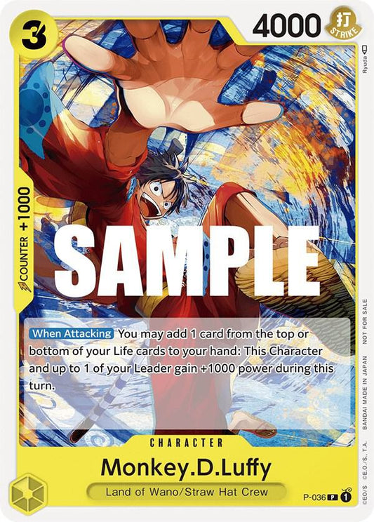 Monkey.D.Luffy [P-036] OP04 Kingdoms of Intrigue - Pre-release Promo