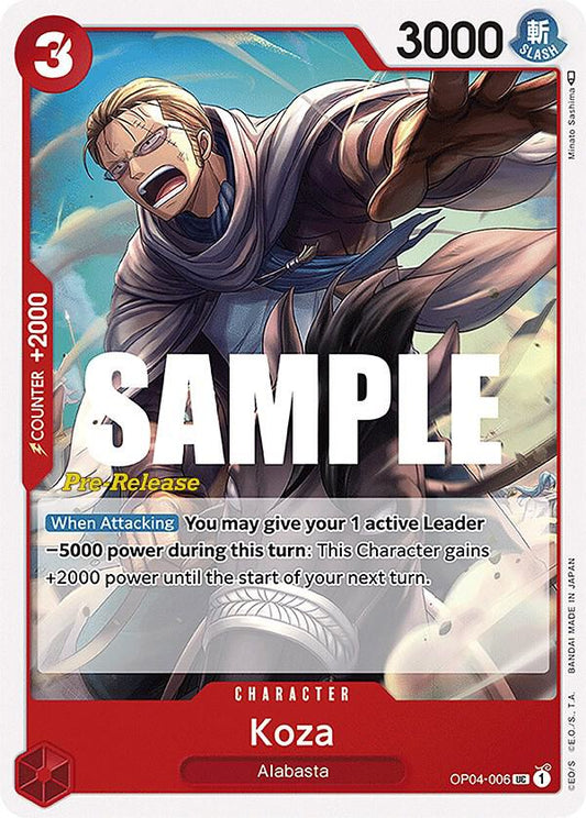 Koza [OP04-006] OP04 Kingdoms of Intrigue - Pre-release Pack