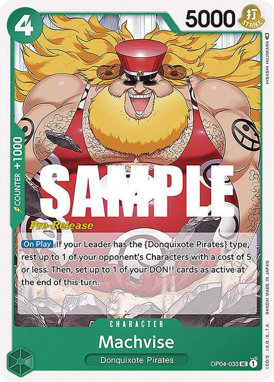 Machvise [OP04-033] OP04 Kingdoms of Intrigue - Pre-release Pack