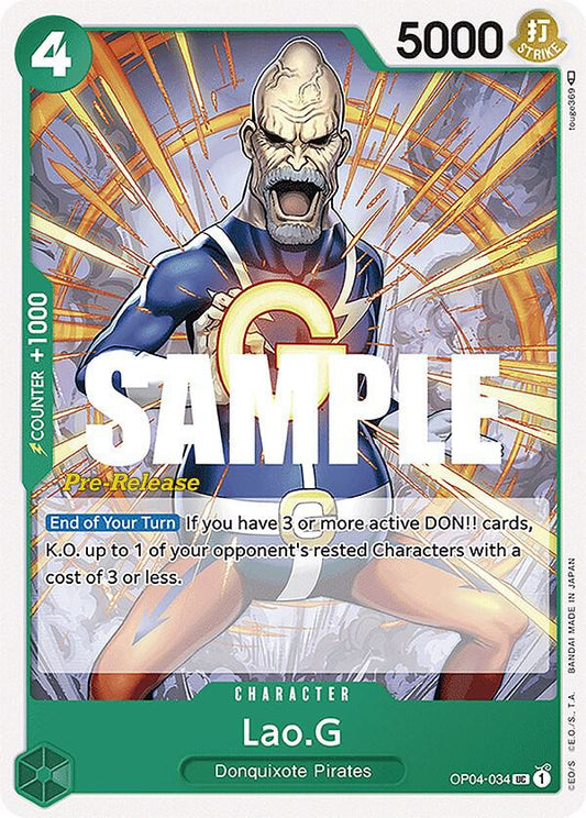 Lao.G [OP04-034] OP04 Kingdoms of Intrigue - Pre-release Pack