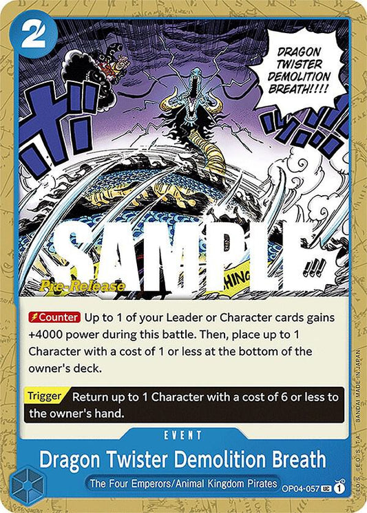 Dragon Twister Demolition Breath [OP04-057] OP04 Kingdoms of Intrigue - Pre-release Pack