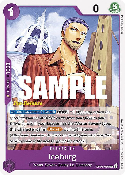 Iceburg [OP04-059] OP04 Kingdoms of Intrigue - Pre-release Pack