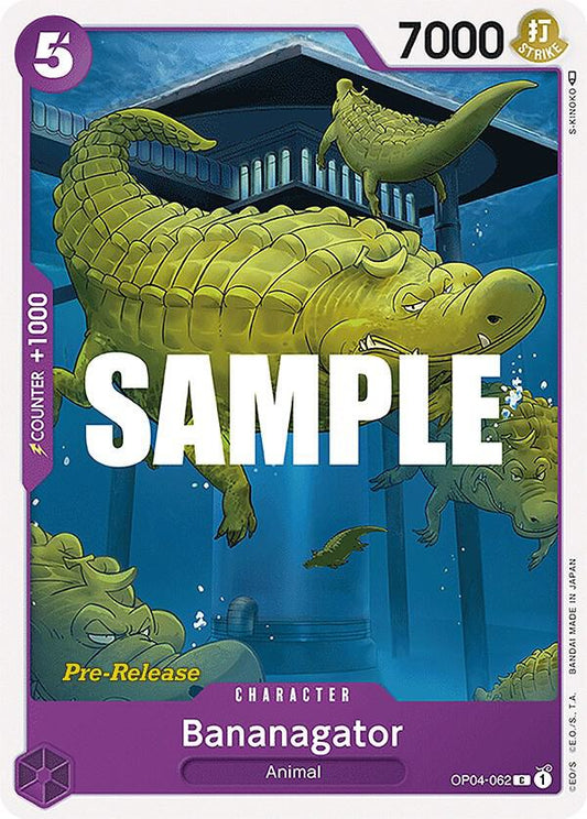 Bananagator [OP04-062] OP04 Kingdoms of Intrigue - Pre-release Pack