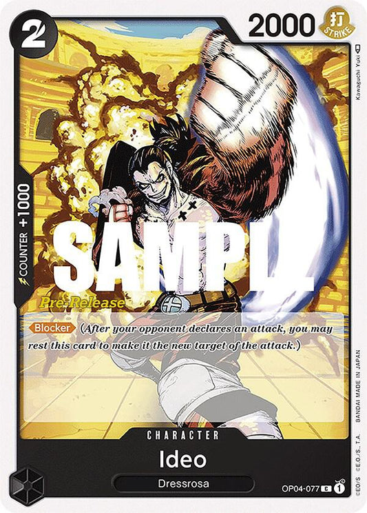 Ideo [OP04-077] OP04 Kingdoms of Intrigue - Pre-release Pack