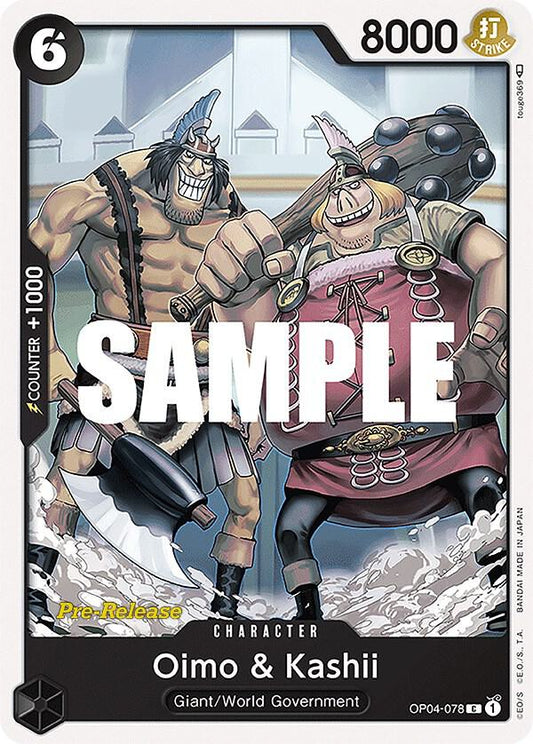 Oimo & Kashii [OP04-078] OP04 Kingdoms of Intrigue - Pre-release Pack
