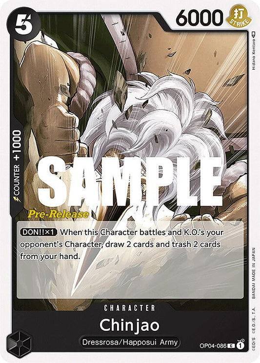 Chinjao [OP04-086] OP04 Kingdoms of Intrigue - Pre-release Pack