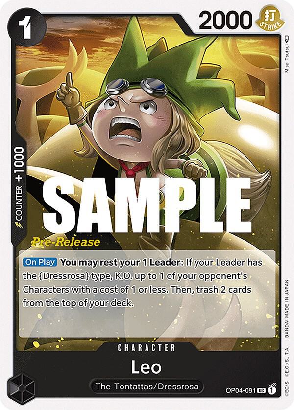Leo [OP04-091] OP04 Kingdoms of Intrigue - Pre-release Pack