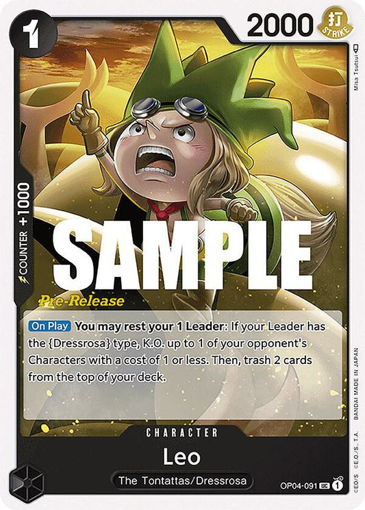 Leo [OP04-091] OP04 Kingdoms of Intrigue - Pre-release Pack