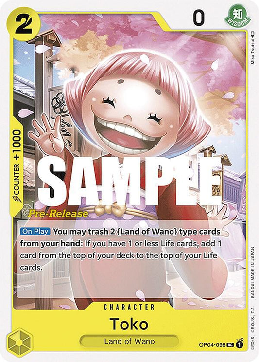 Toko [OP04-098] OP04 Kingdoms of Intrigue - Pre-release Pack