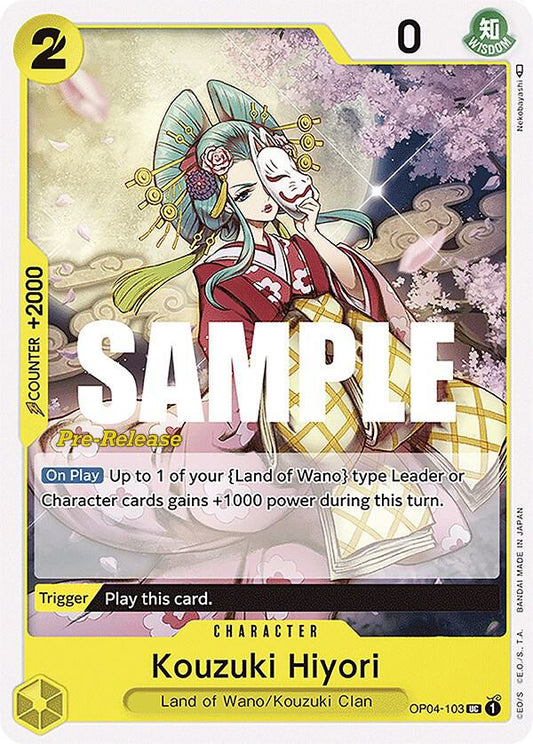 Kouzuki Hiyori [OP04-103] OP04 Kingdoms of Intrigue - Pre-release Pack