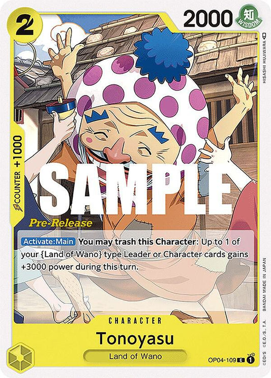 Tonoyasu [OP04-109] OP04 Kingdoms of Intrigue - Pre-release Pack