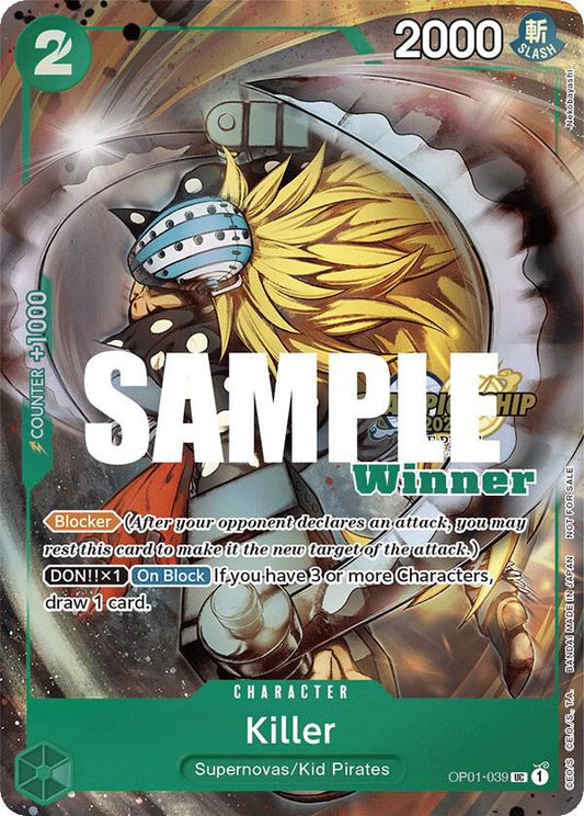 Killer [OP01-039] Championship 2023 Top Players Winner Pack