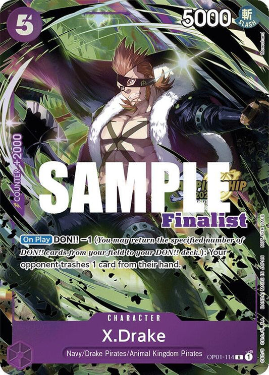 X.Drake [OP01-114] Championship 2023 Top Players Finalist Pack