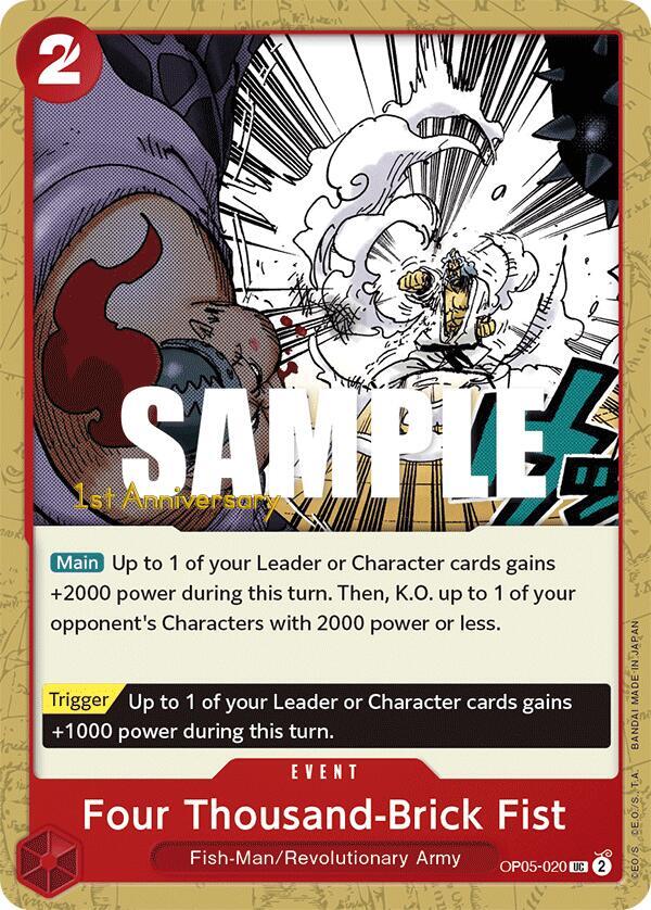 Four Thousand-Brick Fist [OP05-020] 1st Anniversary - Tournament Pack