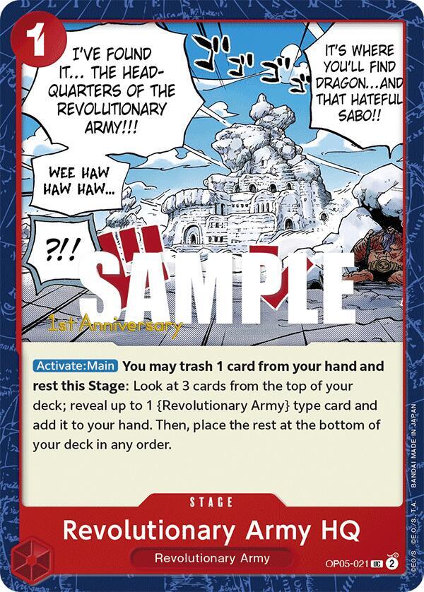 Revolutionary Army HQ [OP05-021] 1st Anniversary - Tournament Pack