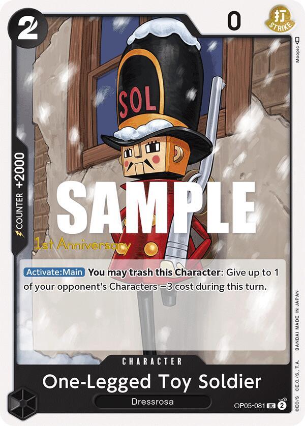 One-Legged Toy Soldier [OP05-081] 1st Anniversary - Tournament Pack