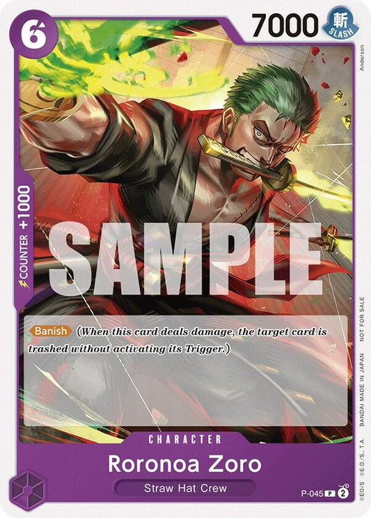Roronoa Zoro [P-045] OP06 Wings of the Captain - Pre-release Promo