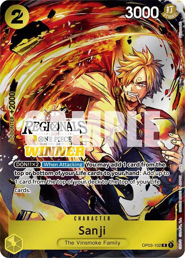 Sanji [OP03-102] Online Regional 2024 Vol. 1 Winner Pack