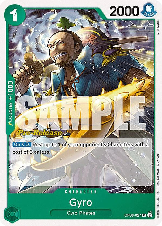 Gyro [OP06-027] OP06 Wings of the Captain - Pre-release Pack