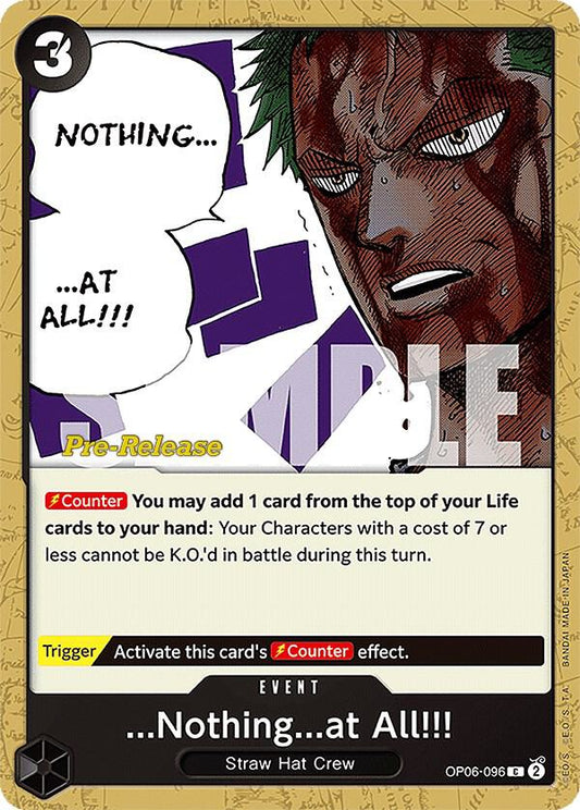 ...Nothing...at All!!! [OP06-096] OP06 Wings of the Captain - Pre-release Pack
