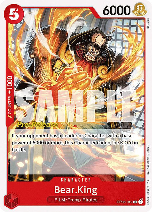 Bear.King [OP06-012] OP06 Wings of the Captain - Pre-release Pack