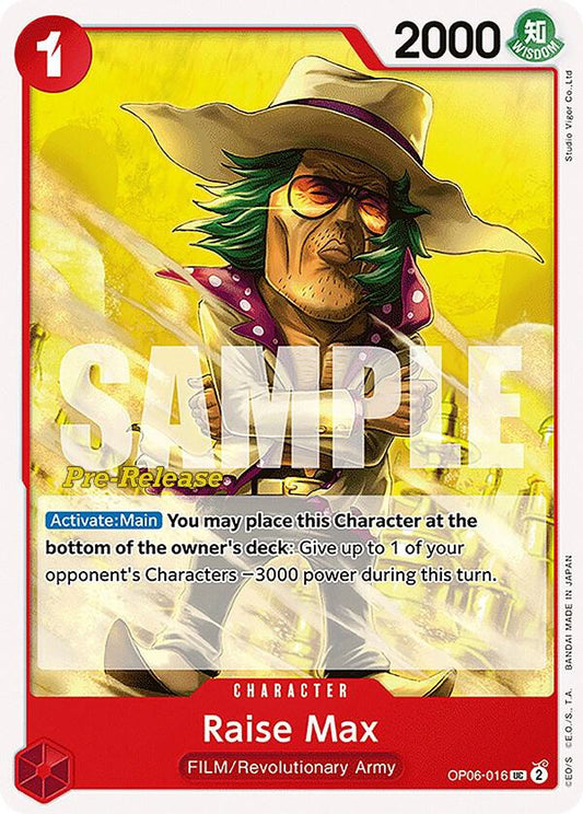 Raise Max [OP06-016] OP06 Wings of the Captain - Pre-release Pack