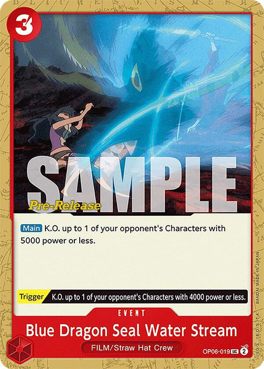 Blue Dragon Seal Water Stream [OP06-019] OP06 Wings of the Captain - Pre-release Pack