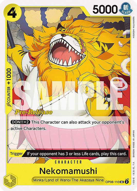 Nekomamushi [OP06-110] OP06 Wings of the Captain - Pre-release Pack