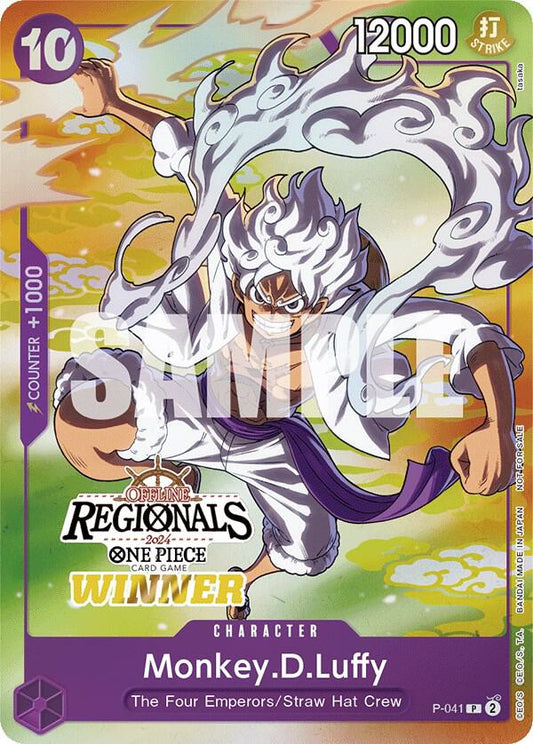 Monkey.D.Luffy [P-041] Offline Regional 2024 Vol. 2 Winner Pack